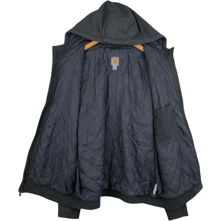 Carhartt RAIN DEFENDER Padded Sweat Full-Zip Hoodie, Men's Size L (approx.) cotton black type Vintage Second Hand