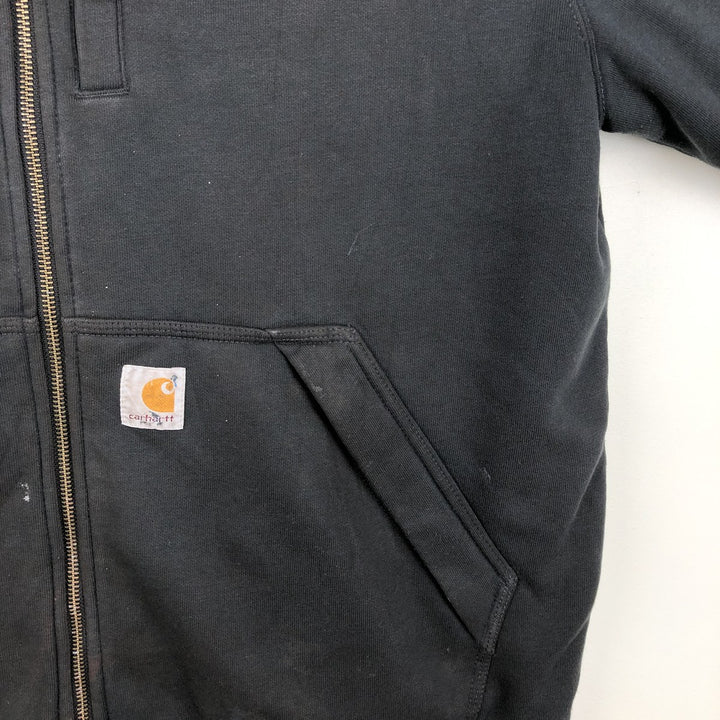 Carhartt RAIN DEFENDER Padded Sweat Full-Zip Hoodie, Men's Size L (approx.) cotton black type Vintage Second Hand