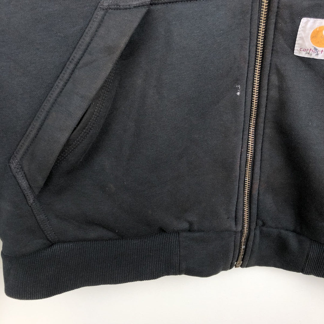Carhartt RAIN DEFENDER Padded Sweat Full-Zip Hoodie, Men's Size L (approx.) cotton black type Vintage Second Hand