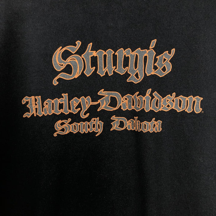 Harley-Davidson Motorcycle Sweat Full-Zip Hoodie, Men's Size XL (approx.) cotton black type Vintage Second Hand