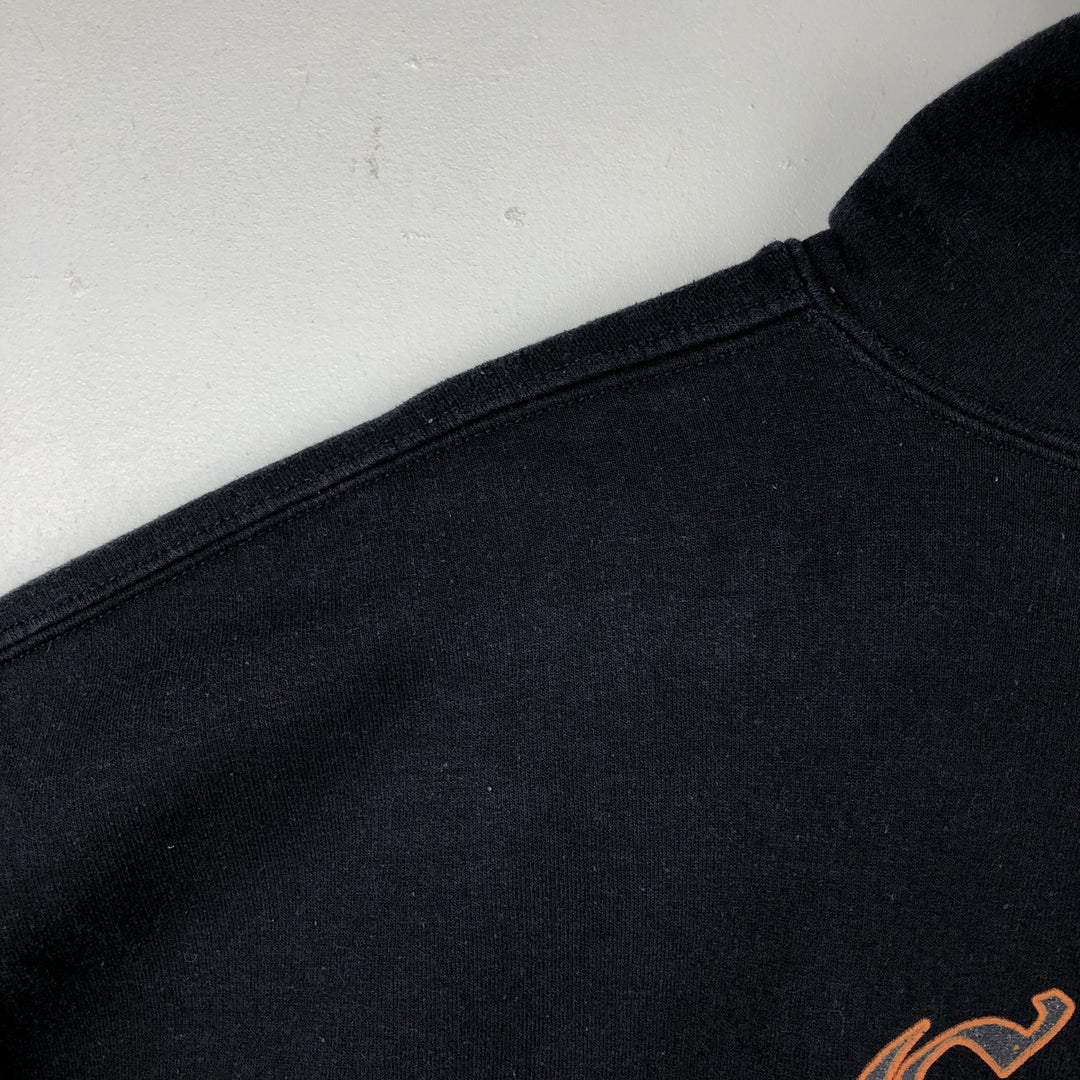 Harley-Davidson Motorcycle Sweat Full-Zip Hoodie, Men's Size XL (approx.) cotton black type Vintage Second Hand