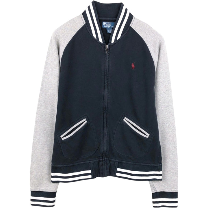 Ralph Lauren POLO by Ralph Lauren full zip sweatshirt, men's size L cotton black type Vintage Second Hand