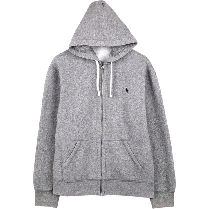 Ralph Lauren POLO RALPH LAUREN Sweat Full Zip Hoodie Men's L size cotton Charcoal Vintage Second Hand