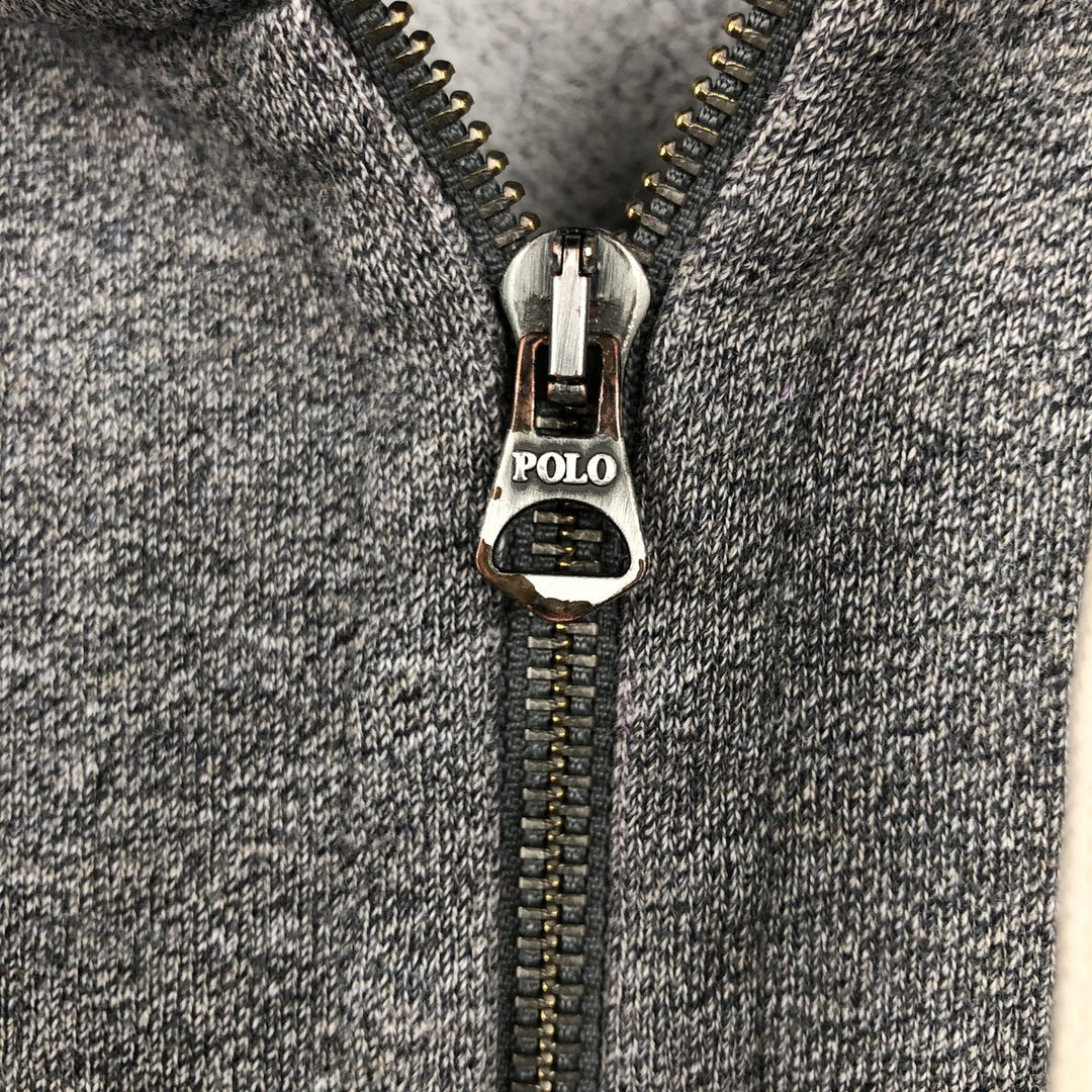 Ralph Lauren POLO RALPH LAUREN Sweat Full Zip Hoodie Men's L size cotton Charcoal Vintage Second Hand