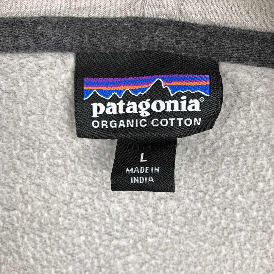 Patagonia ORGANIC COTTON 52280SP16 Full-Zip Sweatshirt Hoodie (Men's Size L) cotton gray type Vintage Second Hand