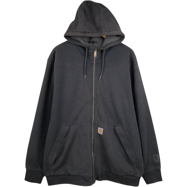 Carhartt Sweat Full Zip Hoodie Men's XL cotton black type Vintage Second Hand