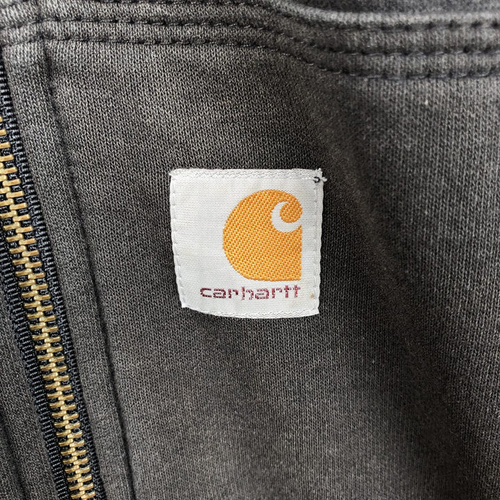 Carhartt Sweat Full Zip Hoodie Men's XL cotton black type Vintage Second Hand