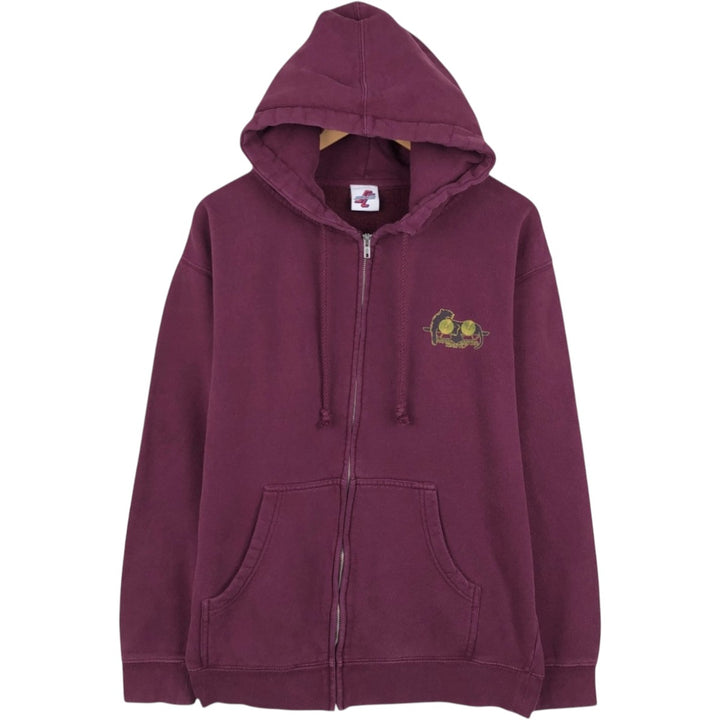 Santa Cruz SANTA CRUZ Sweatshirt Full Zip Hoodie, Men's XL unclear wine-red Vintage Second Hand