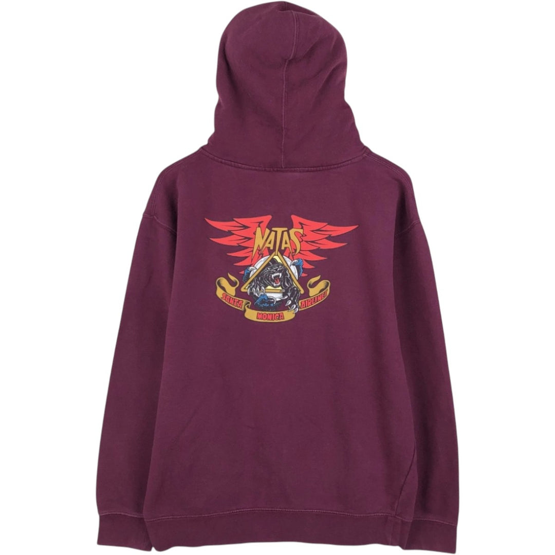 Santa Cruz SANTA CRUZ Sweatshirt Full Zip Hoodie, Men's XL unclear wine-red Vintage Second Hand