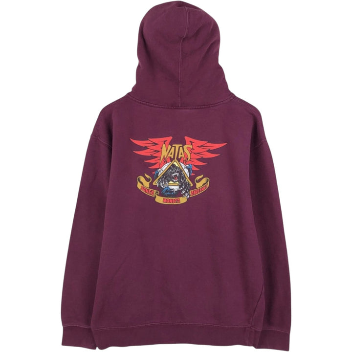 Santa Cruz SANTA CRUZ Sweatshirt Full Zip Hoodie, Men's XL unclear wine-red Vintage Second Hand