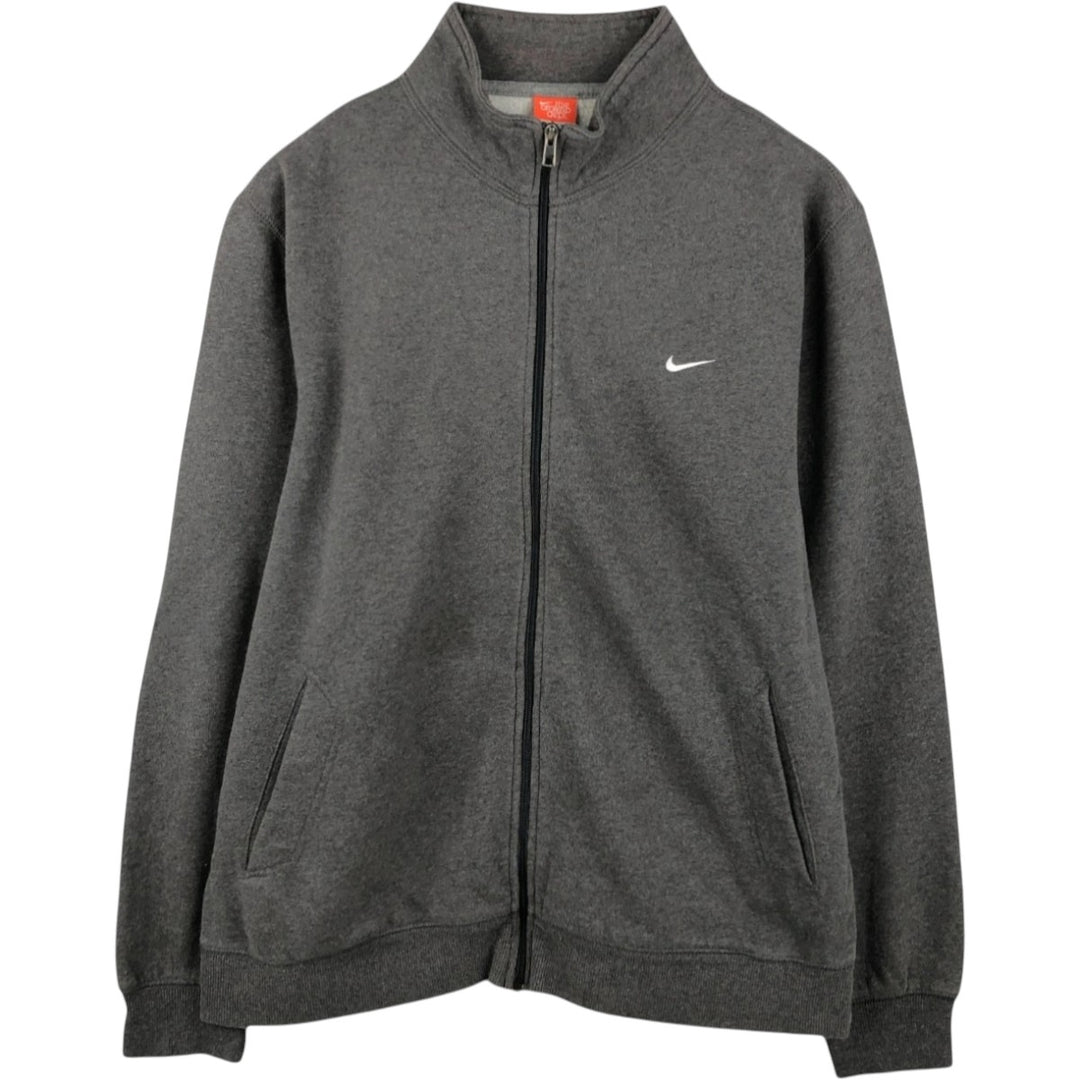 2000'S Nike THE ATHLETIC DEPT Full-Zip Sweatshirt (Men's Size XL) cotton Charcoal Vintage Second Hand