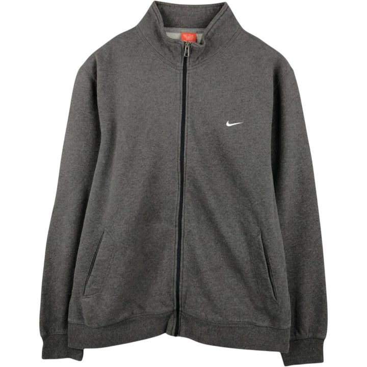 2000'S Nike THE ATHLETIC DEPT Full-Zip Sweatshirt (Men's Size XL) cotton Charcoal Vintage Second Hand