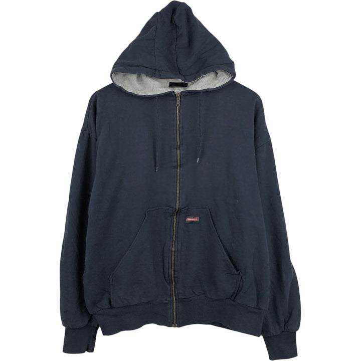 Dickies Sweat Full Zip Hoodie Men's L size unclear navy blue type Vintage Second Hand