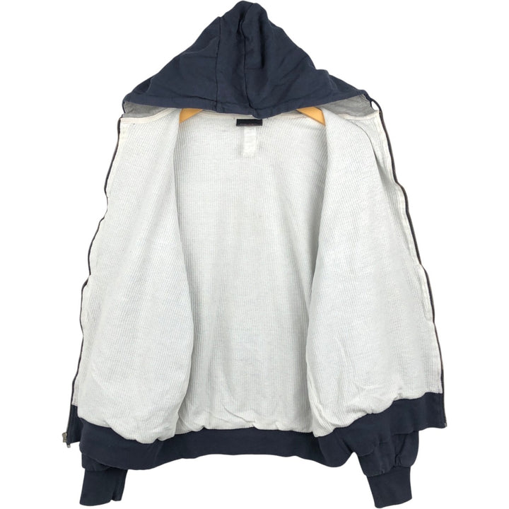 Dickies Sweat Full Zip Hoodie Men's L size unclear navy blue type Vintage Second Hand