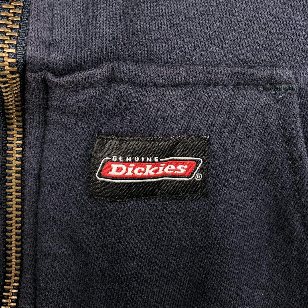 Dickies Sweat Full Zip Hoodie Men's L size unclear navy blue type Vintage Second Hand
