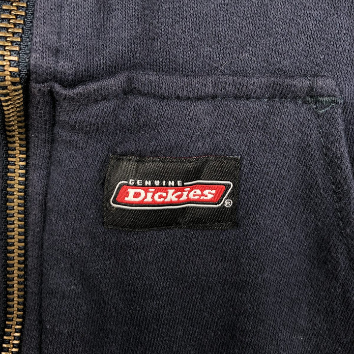 Dickies Sweat Full Zip Hoodie Men's L size unclear navy blue type Vintage Second Hand
