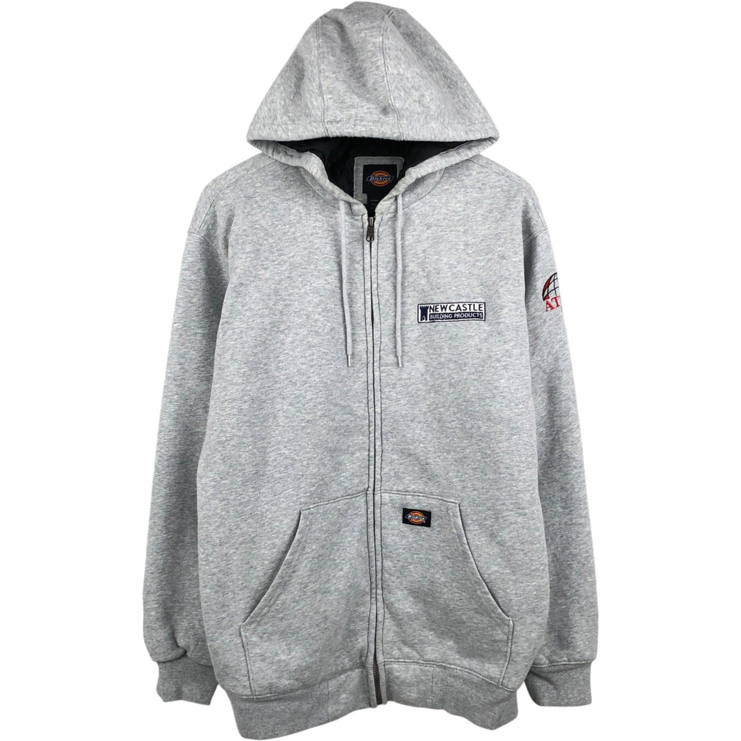 Dickies Padded Advertising Sweat Full-Zip Hoodie, Men's Size L (approx.) cotton gray type Vintage Second Hand