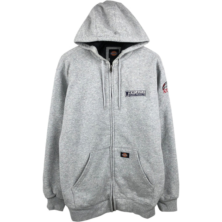 Dickies Padded Advertising Sweat Full-Zip Hoodie, Men's Size L (approx.) cotton gray type Vintage Second Hand
