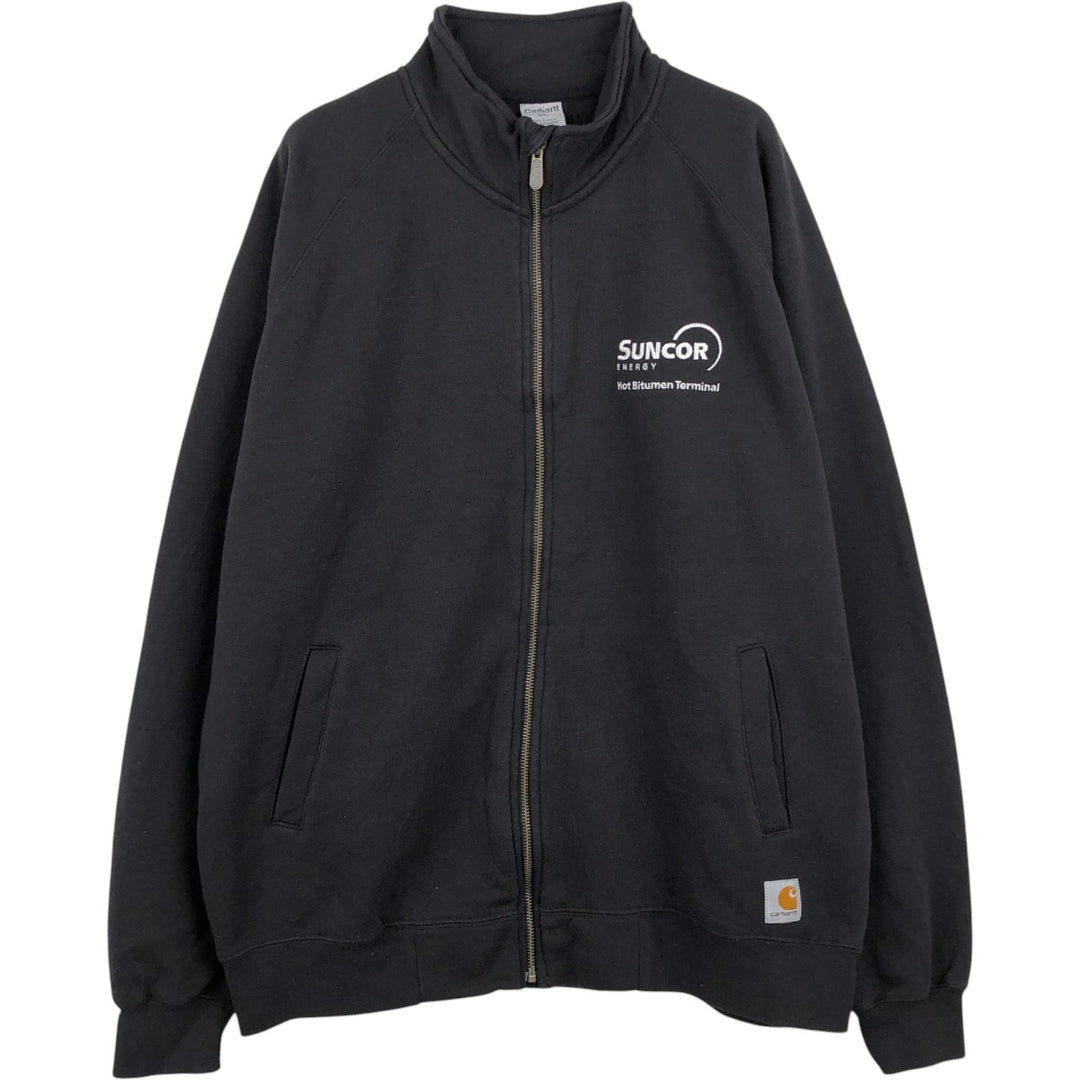 Carhartt full zip sweatshirt, men's XL size cotton black type Vintage Second Hand