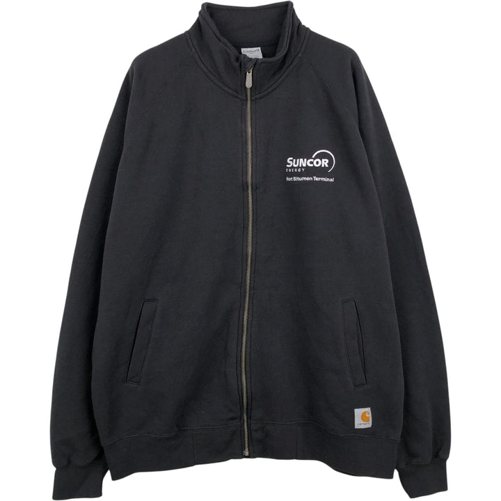 Carhartt full zip sweatshirt, men's XL size cotton black type Vintage Second Hand