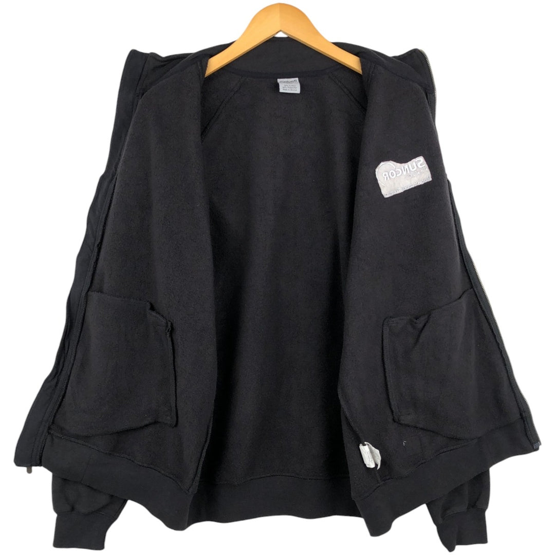 Carhartt full zip sweatshirt, men's XL size cotton black type Vintage Second Hand