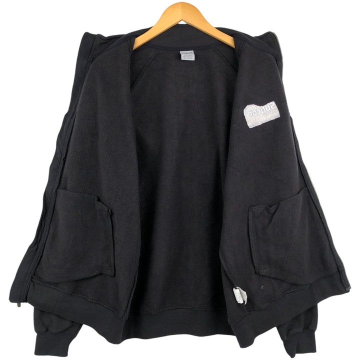 Carhartt full zip sweatshirt, men's XL size cotton black type Vintage Second Hand