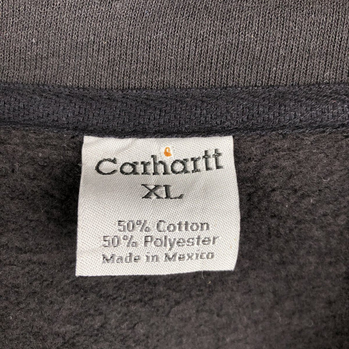 Carhartt full zip sweatshirt, men's XL size cotton black type Vintage Second Hand