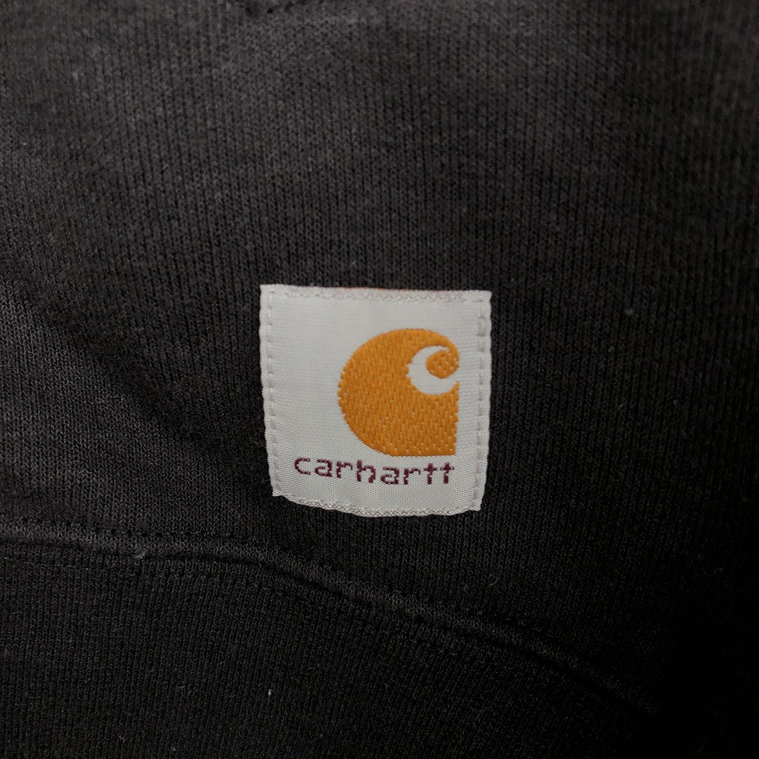 Carhartt full zip sweatshirt, men's XL size cotton black type Vintage Second Hand
