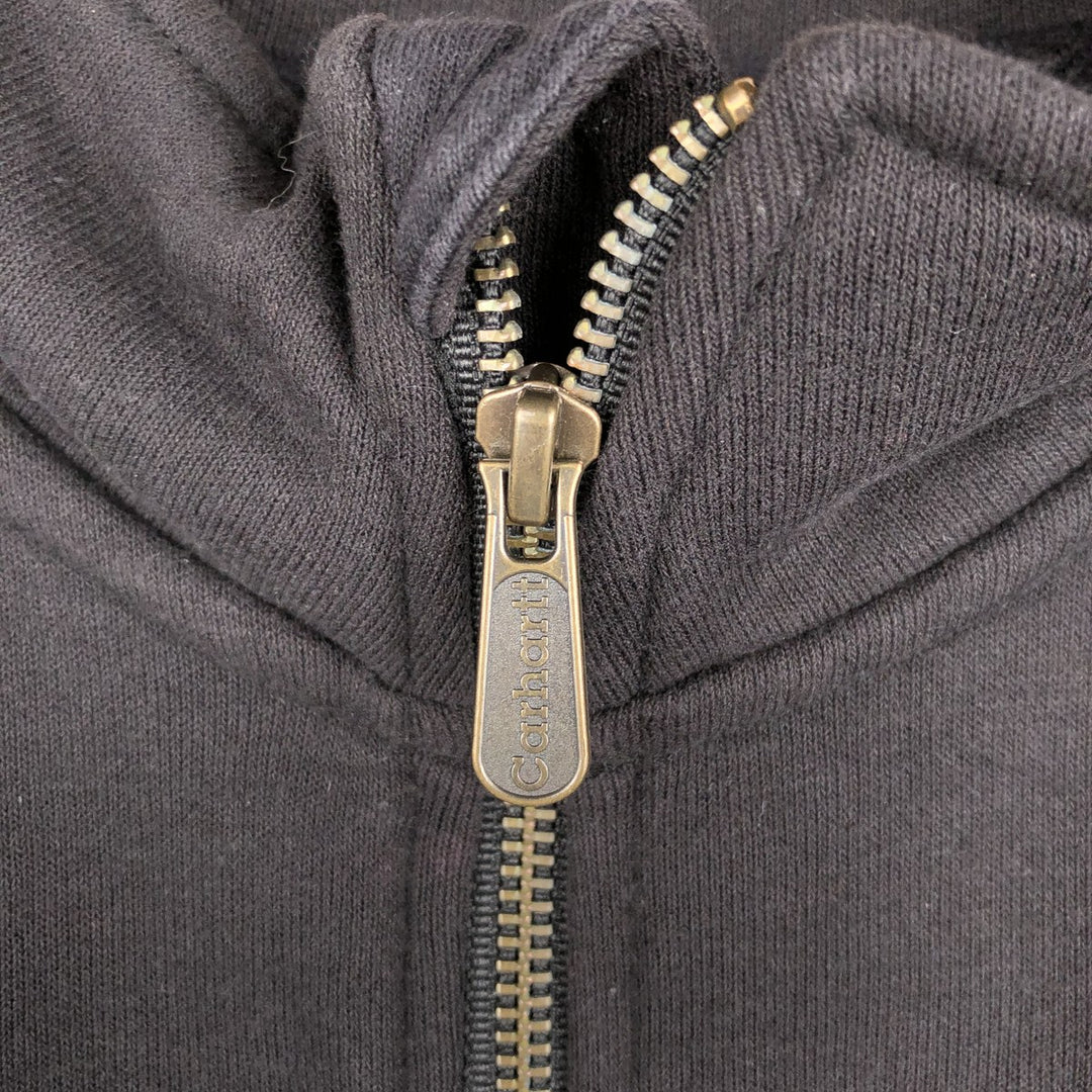 Carhartt full zip sweatshirt, men's XL size cotton black type Vintage Second Hand