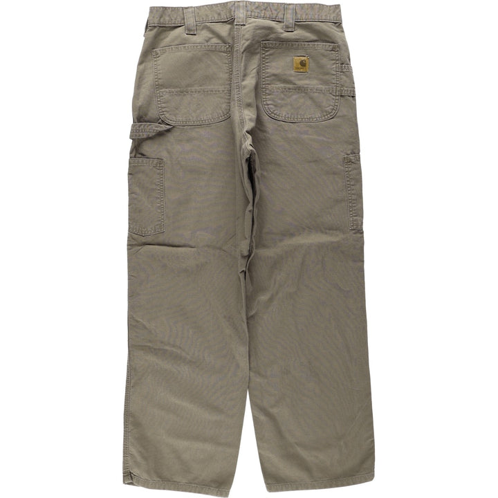 Carhartt Dungaree Fit Duck Painter Pants, Men's, W35 equivalent cotton Khaki type brown Vintage Second Hand