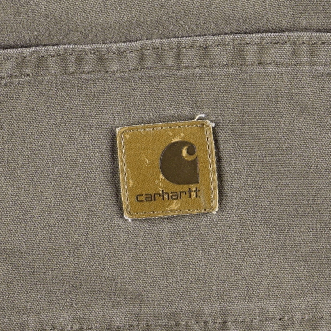 Carhartt Dungaree Fit Duck Painter Pants, Men's, W35 equivalent cotton Khaki type brown Vintage Second Hand