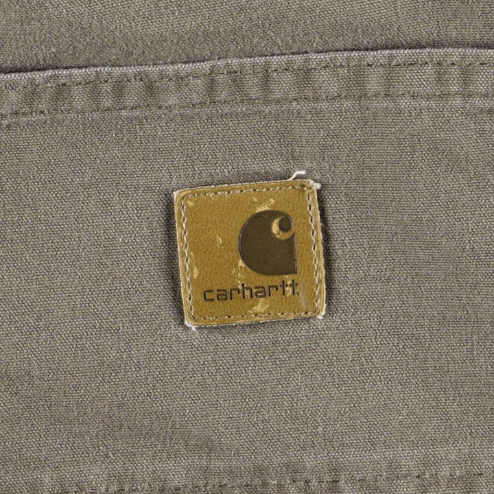 Carhartt Dungaree Fit Duck Painter Pants, Men's, W35 equivalent cotton Khaki type brown Vintage Second Hand