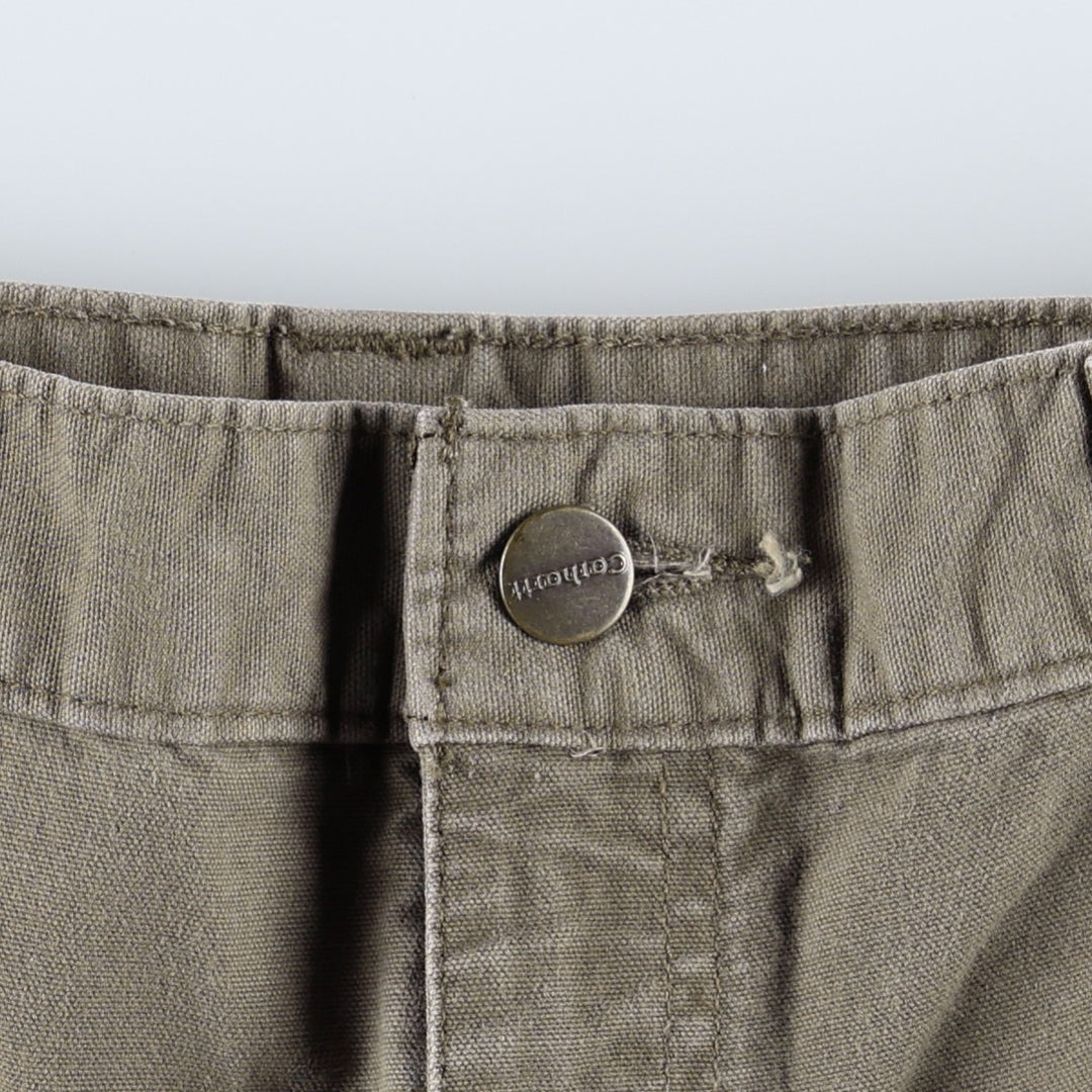 Carhartt Dungaree Fit Duck Painter Pants, Men's, W35 equivalent cotton Khaki type brown Vintage Second Hand