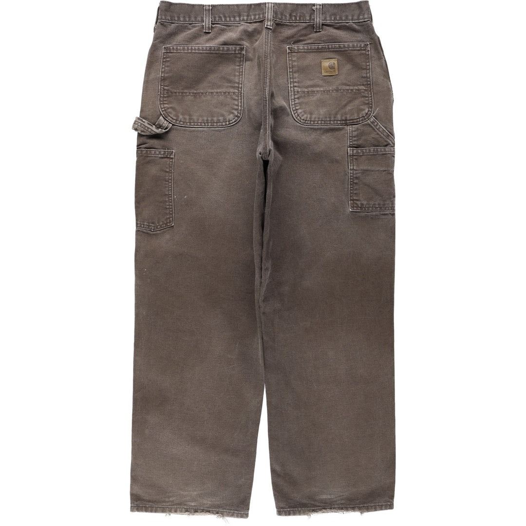 Carhartt Duck Painter Pants, Men's, W34 equivalent cotton brown type Vintage Second Hand