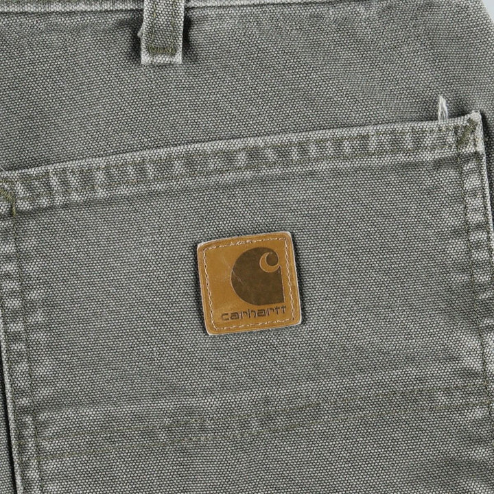 Carhartt Original Dungaree Fit Duck Painter Pants, Men's, W33 equivalent cotton Khaki type sage green Vintage Second Hand
