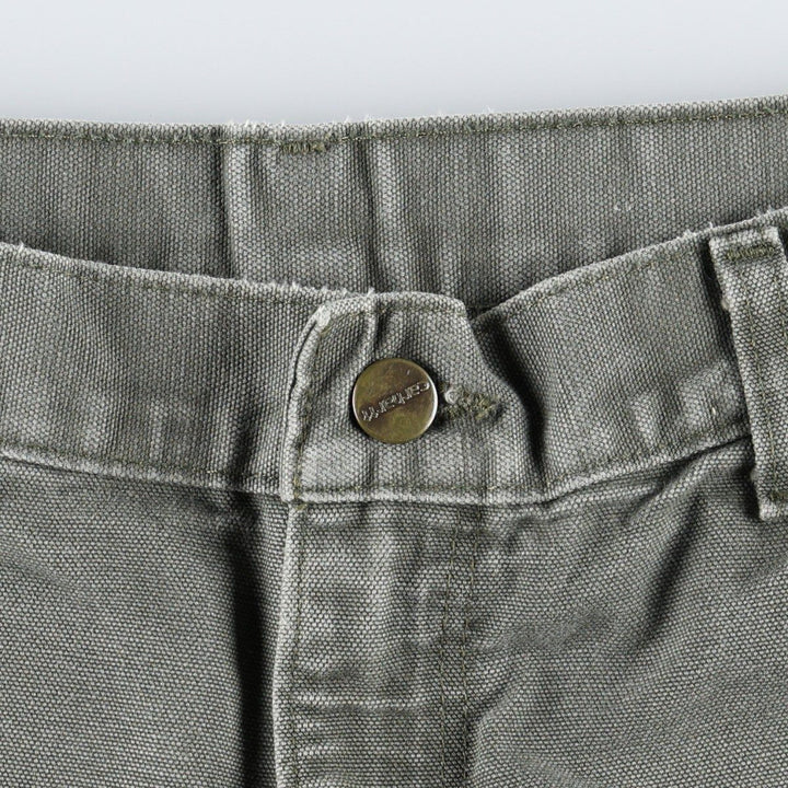 Carhartt Original Dungaree Fit Duck Painter Pants, Men's, W33 equivalent cotton Khaki type sage green Vintage Second Hand