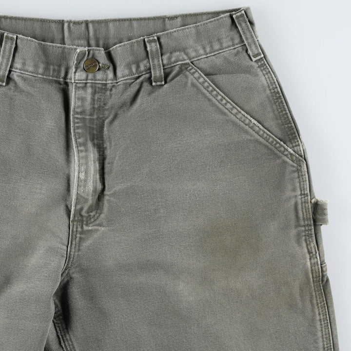 Carhartt Original Dungaree Fit Duck Painter Pants, Men's, W33 equivalent cotton Khaki type sage green Vintage Second Hand