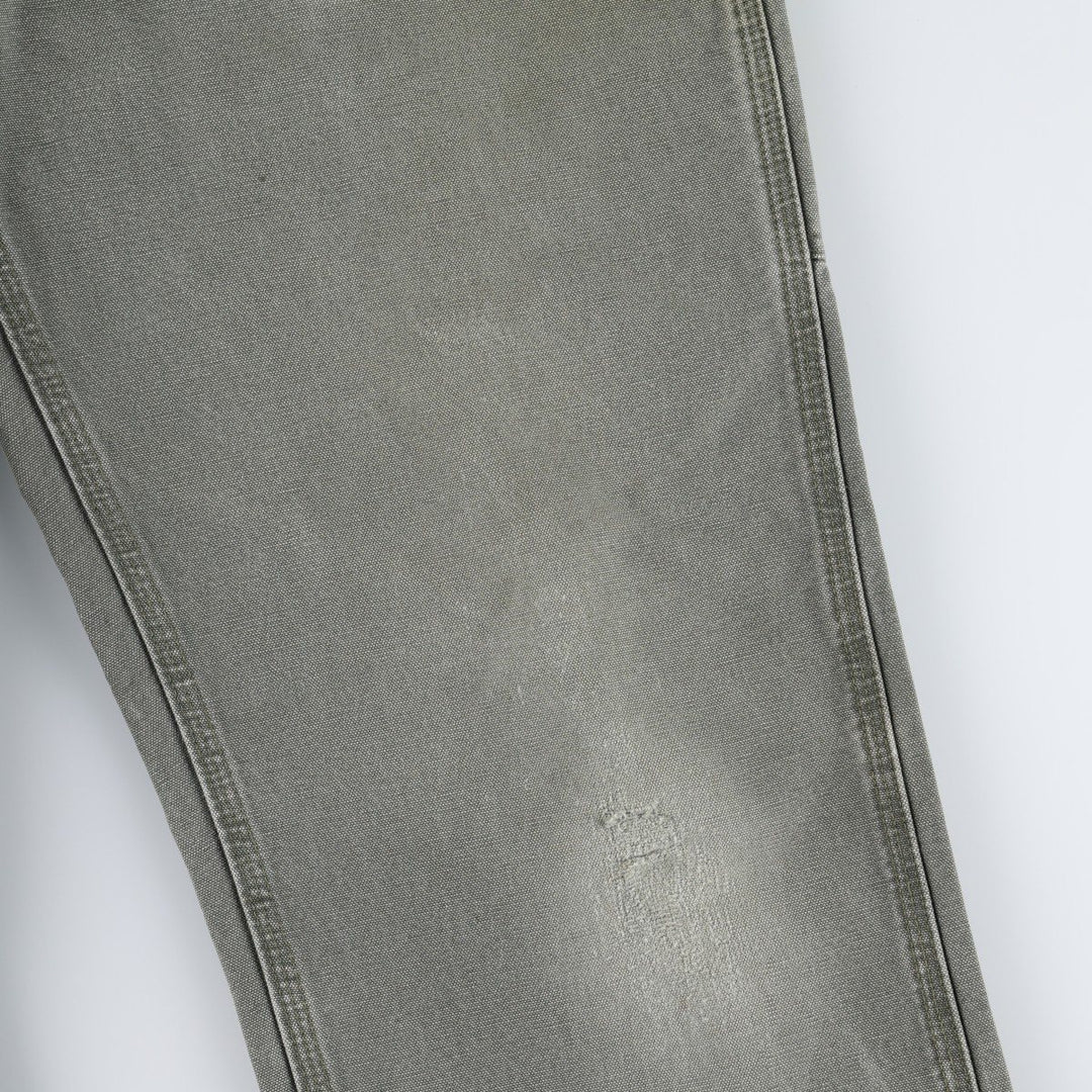 Carhartt Original Dungaree Fit Duck Painter Pants, Men's, W33 equivalent cotton Khaki type sage green Vintage Second Hand