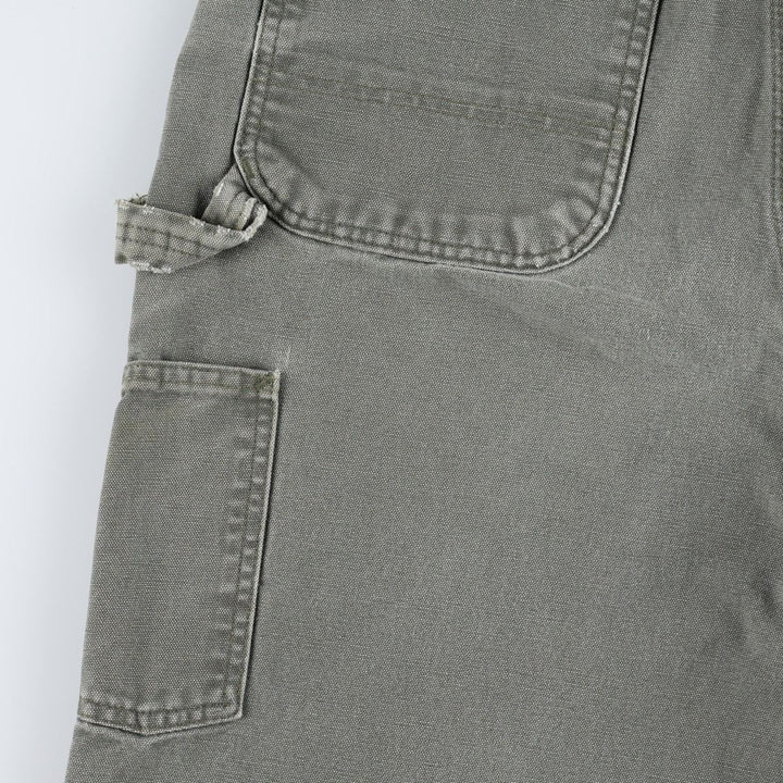 Carhartt Original Dungaree Fit Duck Painter Pants, Men's, W33 equivalent cotton Khaki type sage green Vintage Second Hand