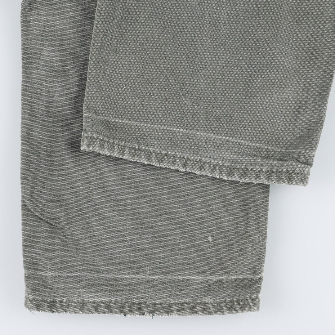 Carhartt Original Dungaree Fit Duck Painter Pants, Men's, W33 equivalent cotton Khaki type sage green Vintage Second Hand