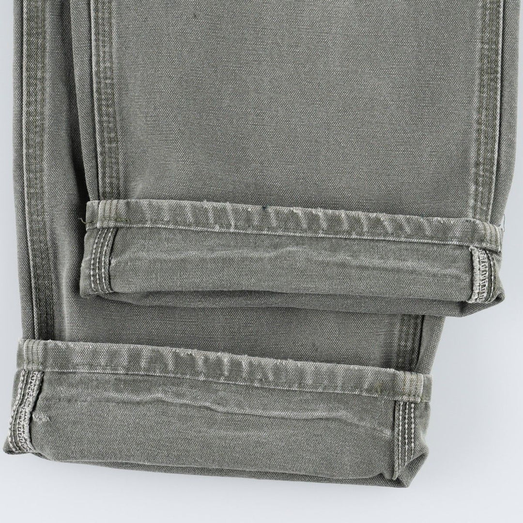 Carhartt Original Dungaree Fit Duck Painter Pants, Men's, W33 equivalent cotton Khaki type sage green Vintage Second Hand