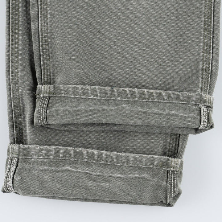 Carhartt Original Dungaree Fit Duck Painter Pants, Men's, W33 equivalent cotton Khaki type sage green Vintage Second Hand