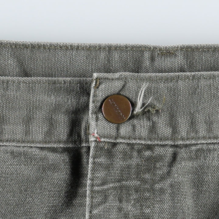 Carhartt Dungaree Fit Duck Painter Pants, Men's, W35 equivalent cotton Khaki type sage green Vintage Second Hand