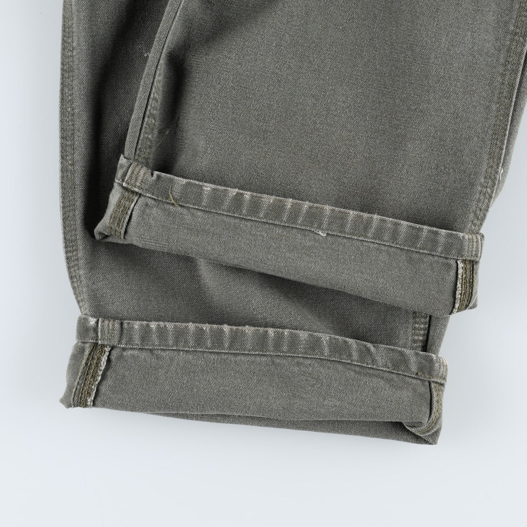 Carhartt Dungaree Fit Duck Painter Pants, Men's, W35 equivalent cotton Khaki type sage green Vintage Second Hand