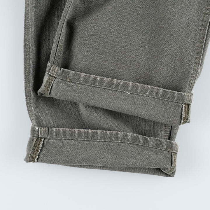 Carhartt Dungaree Fit Duck Painter Pants, Men's, W35 equivalent cotton Khaki type sage green Vintage Second Hand