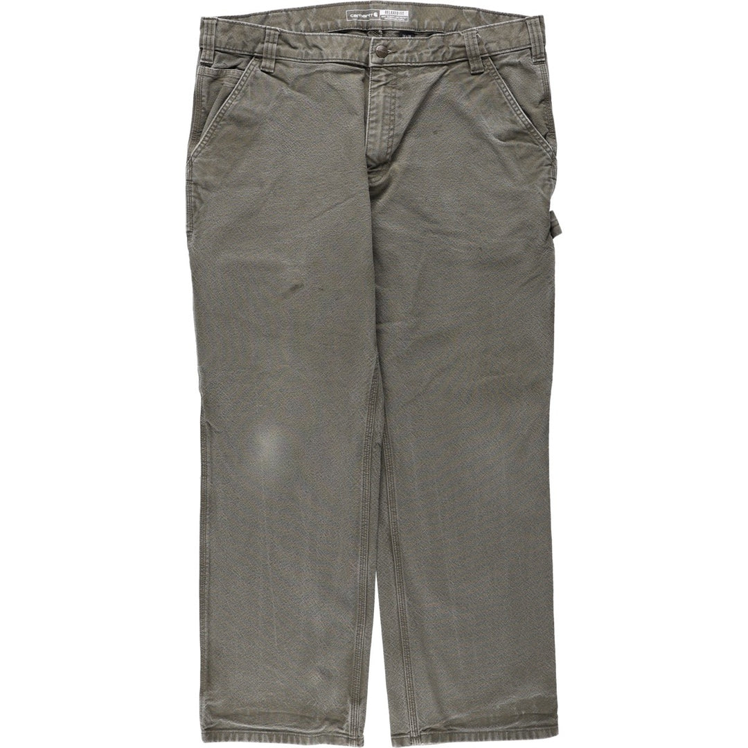 Carhartt Relaxed Fit Duck Painter Pants, Men's, Size 37 cotton Khaki type Vintage Second Hand