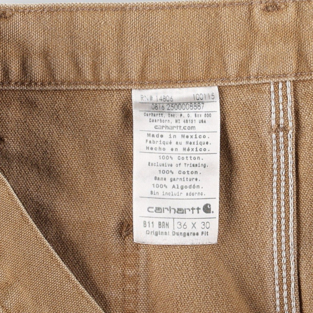 Carhartt Original Dungaree Fit Duck Painter Pants, Men's, W36 equivalent cotton Beige type Vintage Second Hand