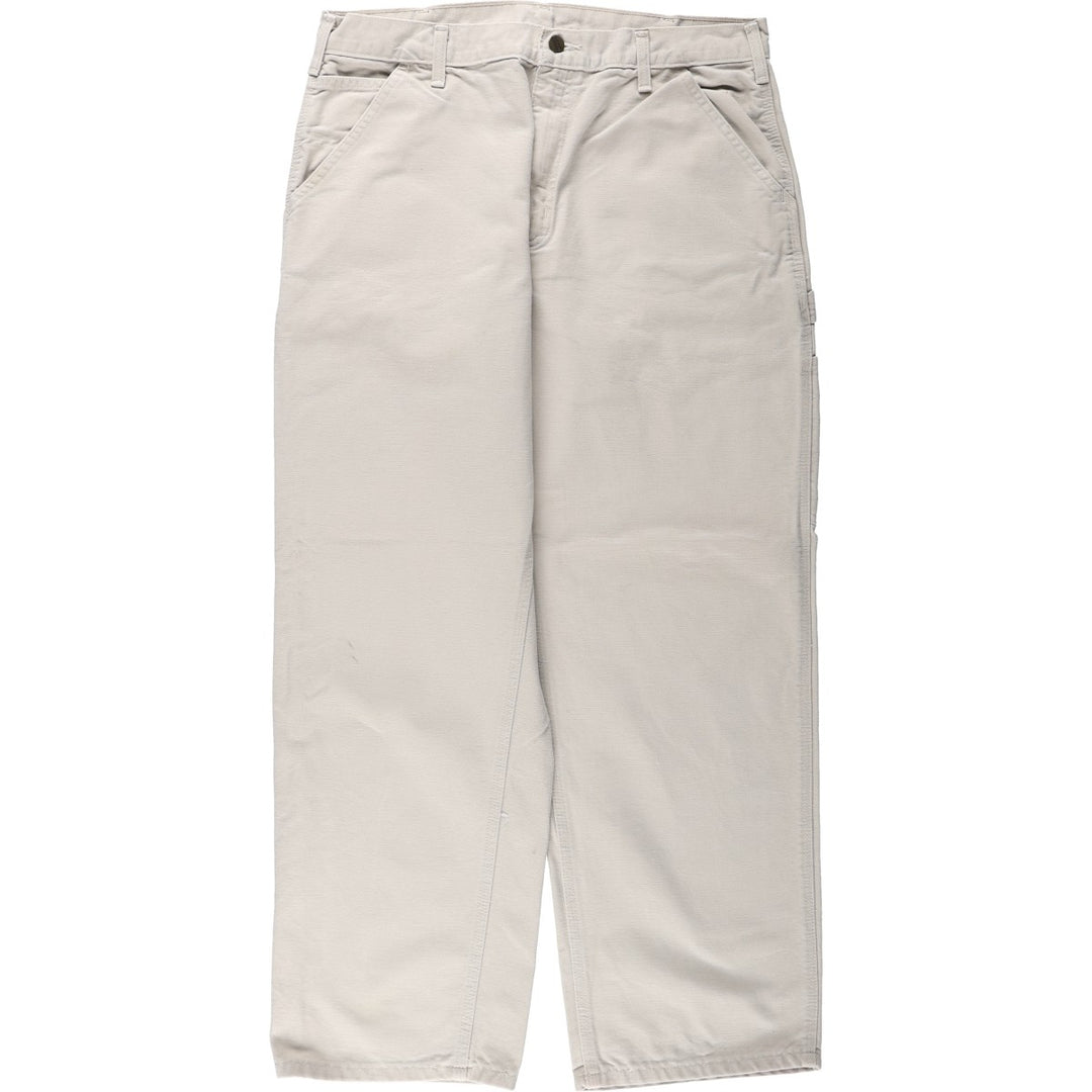 Carhartt Duck Painter Pants, Men's, W34 equivalent cotton ivory Vintage Second Hand