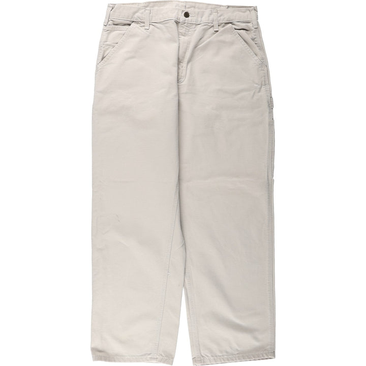 Carhartt Duck Painter Pants, Men's, W34 equivalent cotton ivory Vintage Second Hand