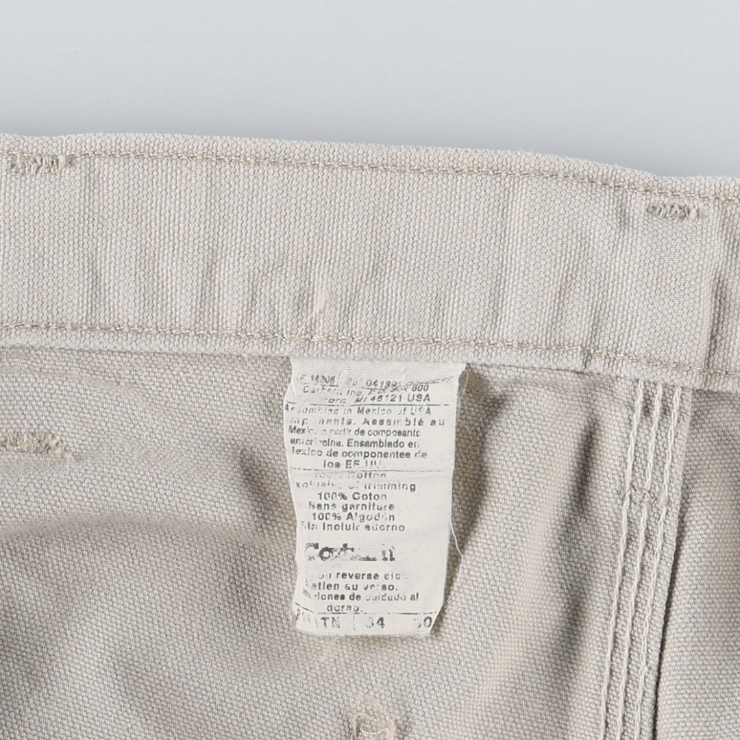 Carhartt Duck Painter Pants, Men's, W34 equivalent cotton ivory Vintage Second Hand